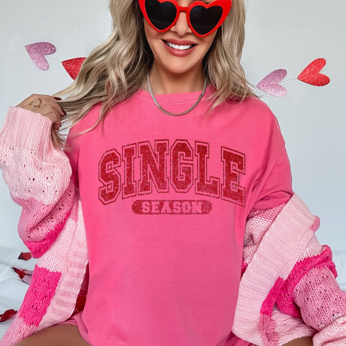Single Season Faux Glitter Shirt