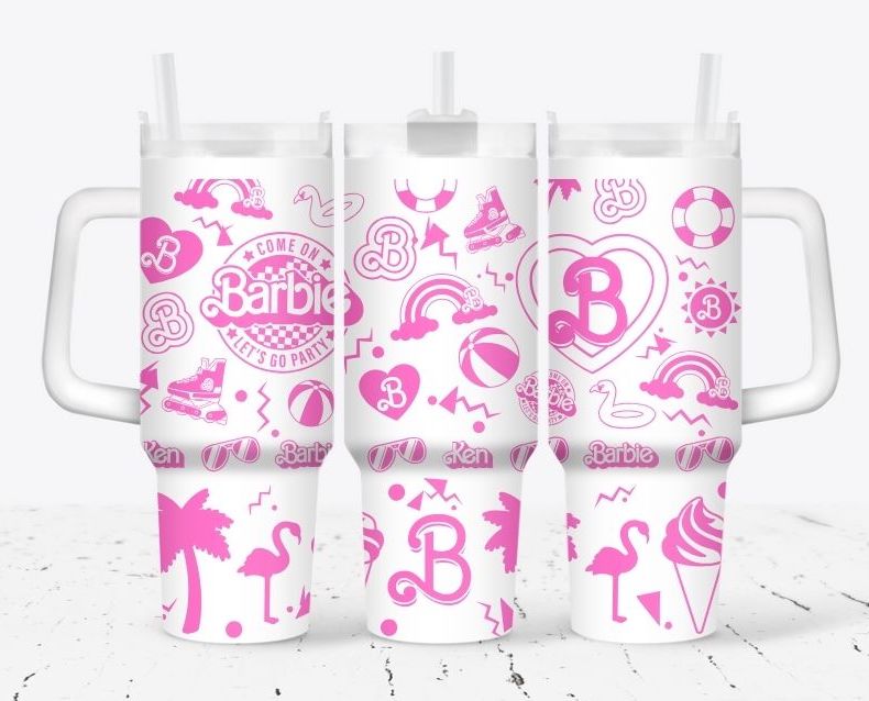 Barbi(e) Themed Engrave File SVG 40 oz Tumbler