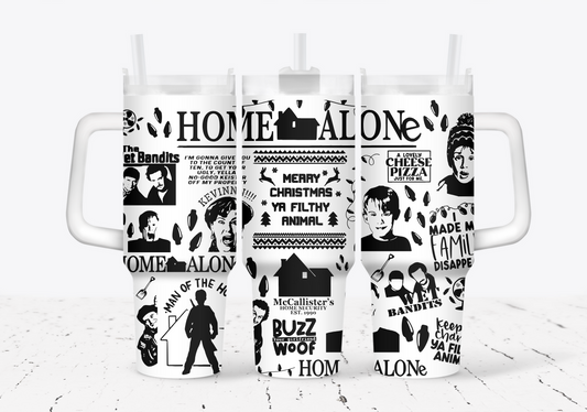 Home Alone Themed Engrave File SVG 40 oz Tumbler